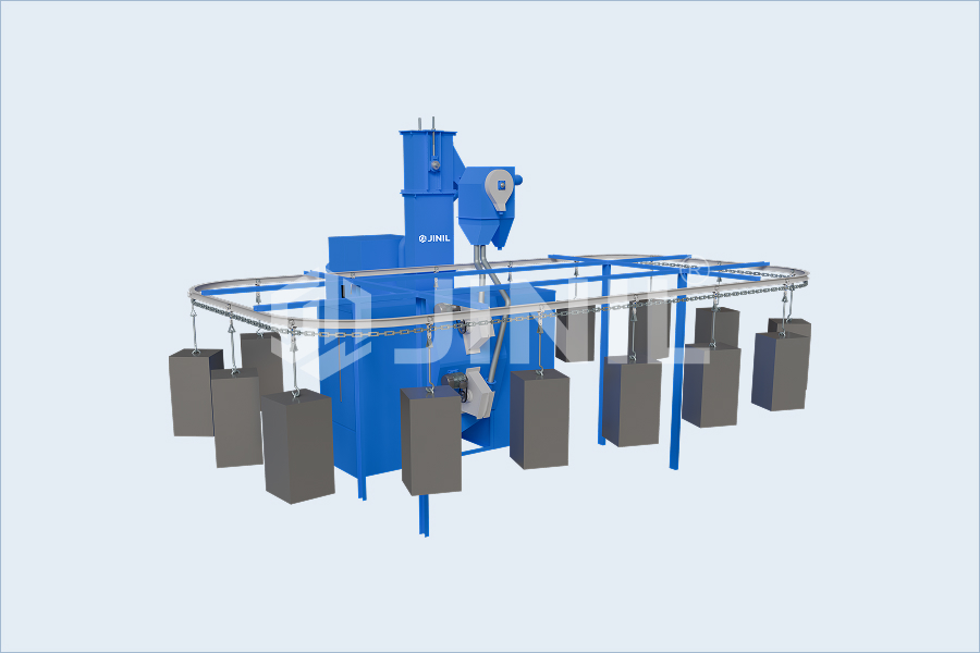 Airless Shot Blasting Machine-Hanger Type With Close Loop Conveyor
